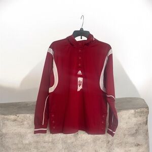 NWT Adidas Indiana Hoosiers Red Mesh Hoodie Showtime BBALL TEAM ISSUE Sz Small